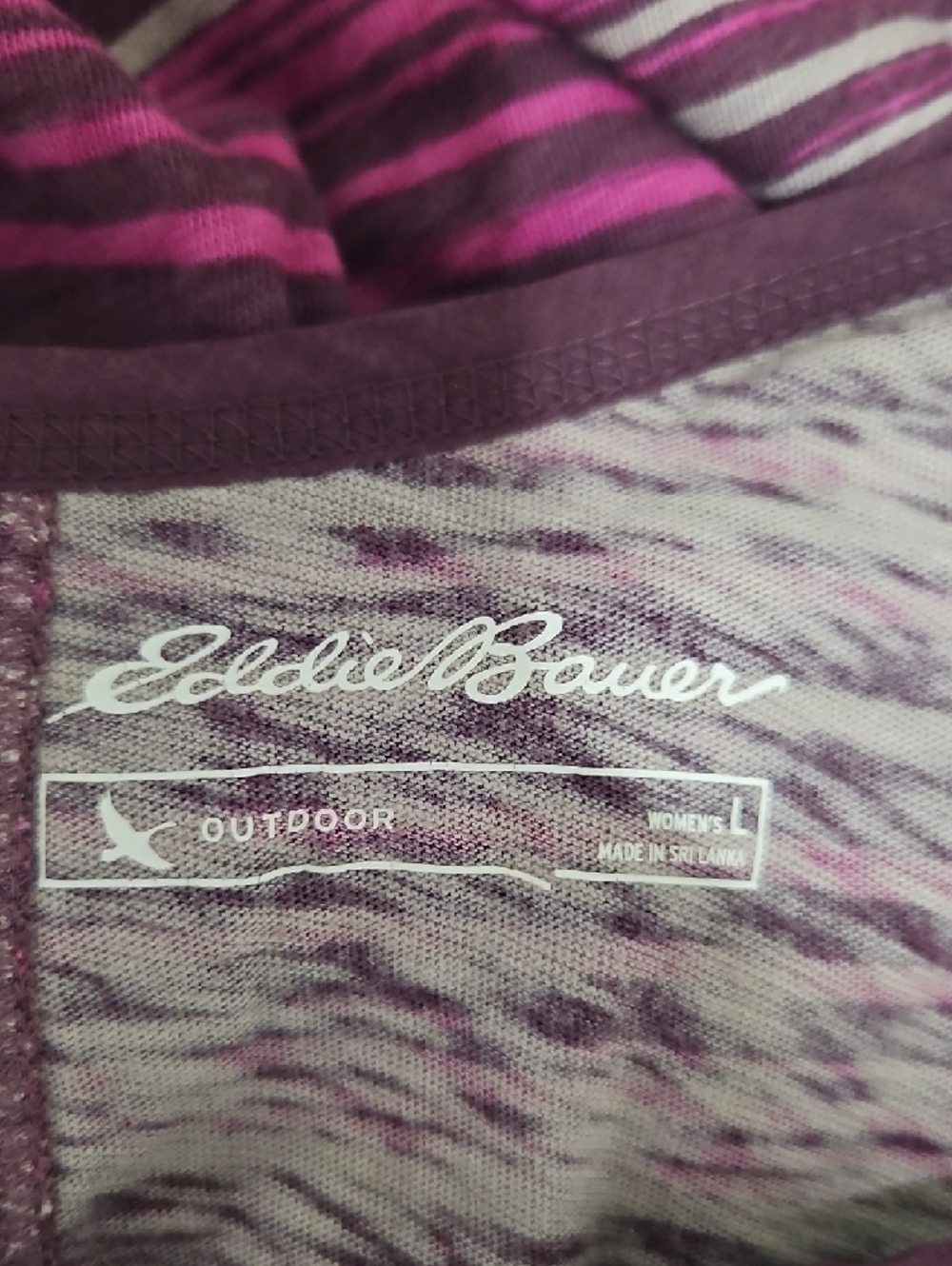 Eddie Bauer Purple and Fuchsia Striped Sleeveless Dress - Picture 8 of 8